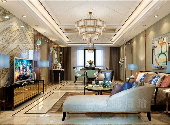 亚洲最大骚逼视频世纪江尚三室两厅168平装修设计效果欣赏